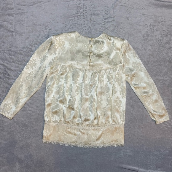 Jessica McClintock Vintage Ivory Blouse - Picture 4 of 8